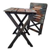 Tabourets pliants ancien peintre bois