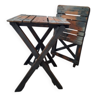 Antique wooden folding painter's stools