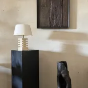 French stone ceramic lamp