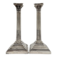 Pair of Victorian Sterling Silver Corinthian Column Candlesticks