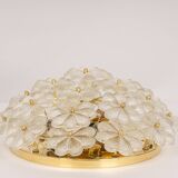 Plafonnier Fleur en Verre de Murano par Ernst Palme, Allemagne, années 1970