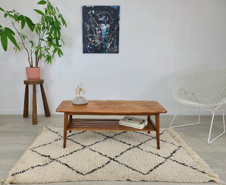 Table basse vintage design scandinave 1950