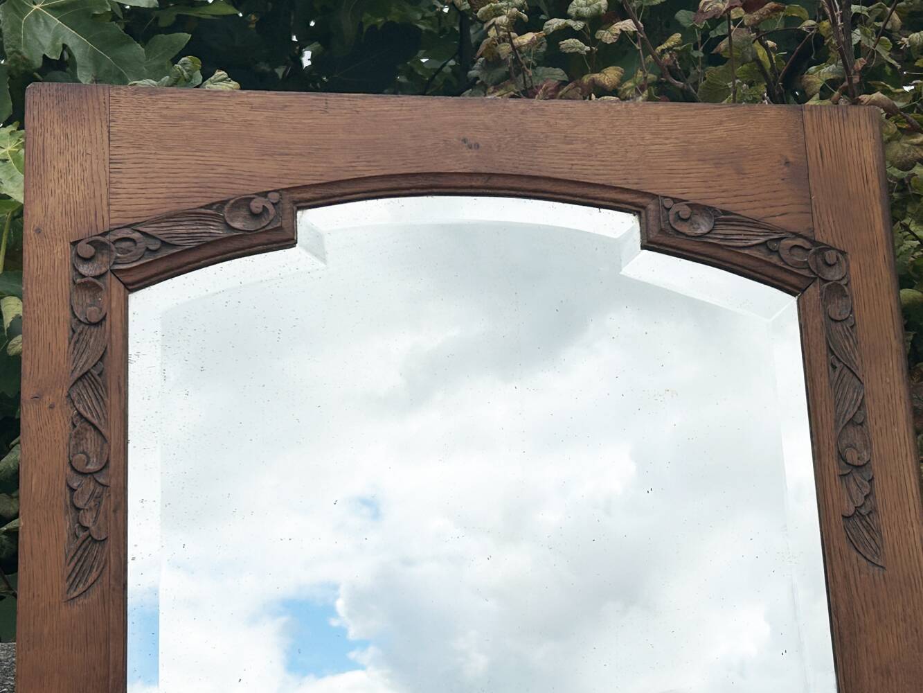 Large vintage wardrobe door mirror, 1930s.