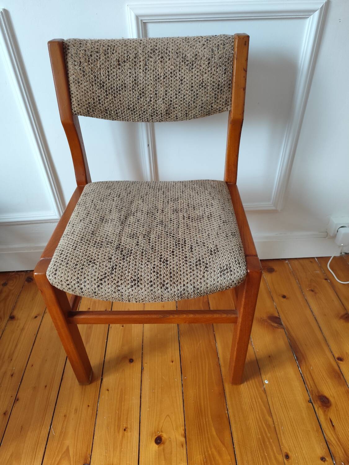 Paire de chaise vintage en bois label NF