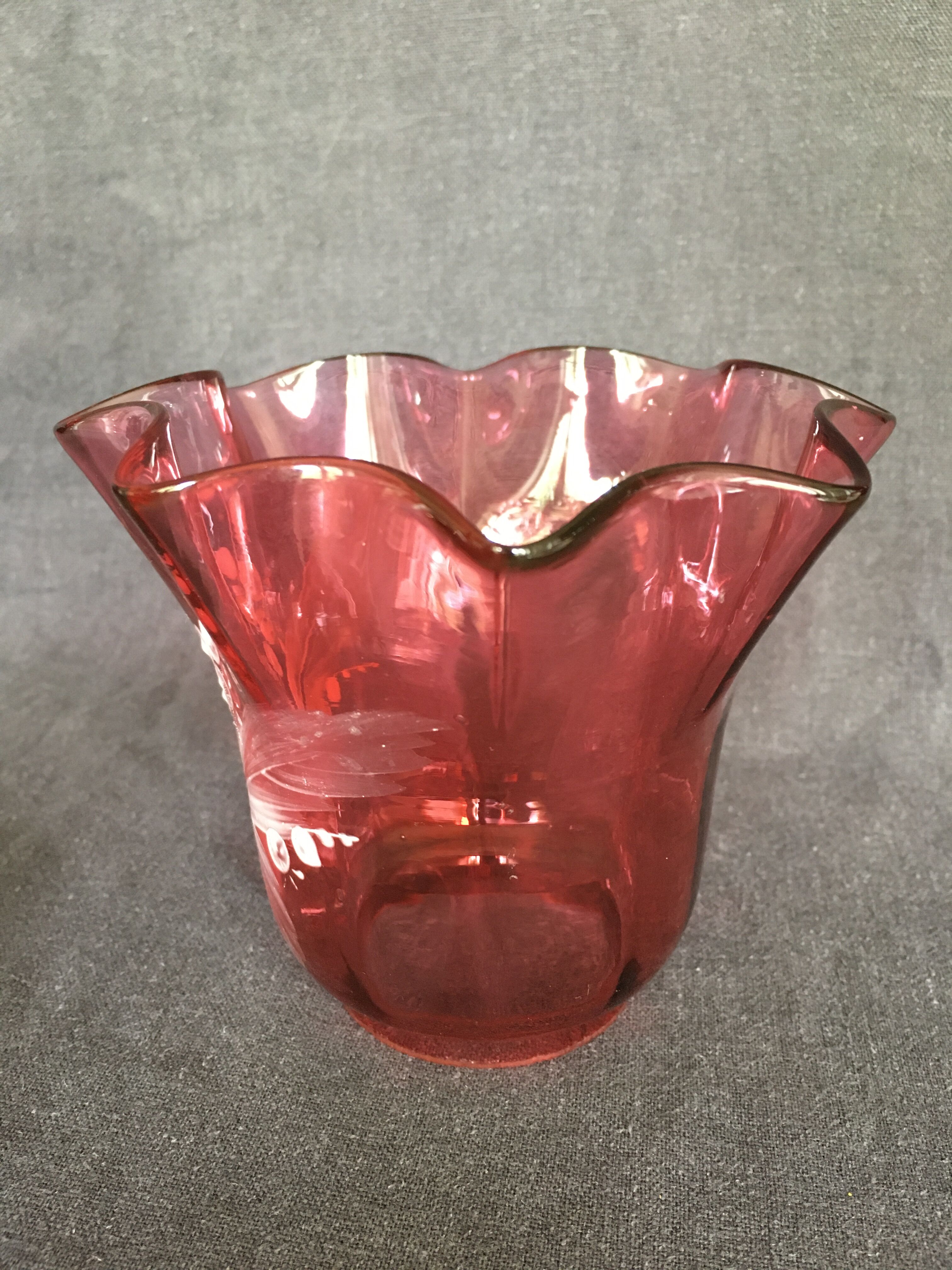 Enamelled red tulips