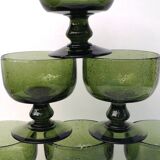 Set of 6 bubble glass cups