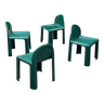 Kartell Model 4854 Chairs by Gae Aulenti, 1960s - Set of 4 - Emerald Green Resin