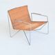 Pair of lounge chairs steel and rattan Gelderland The Netherlands 1964