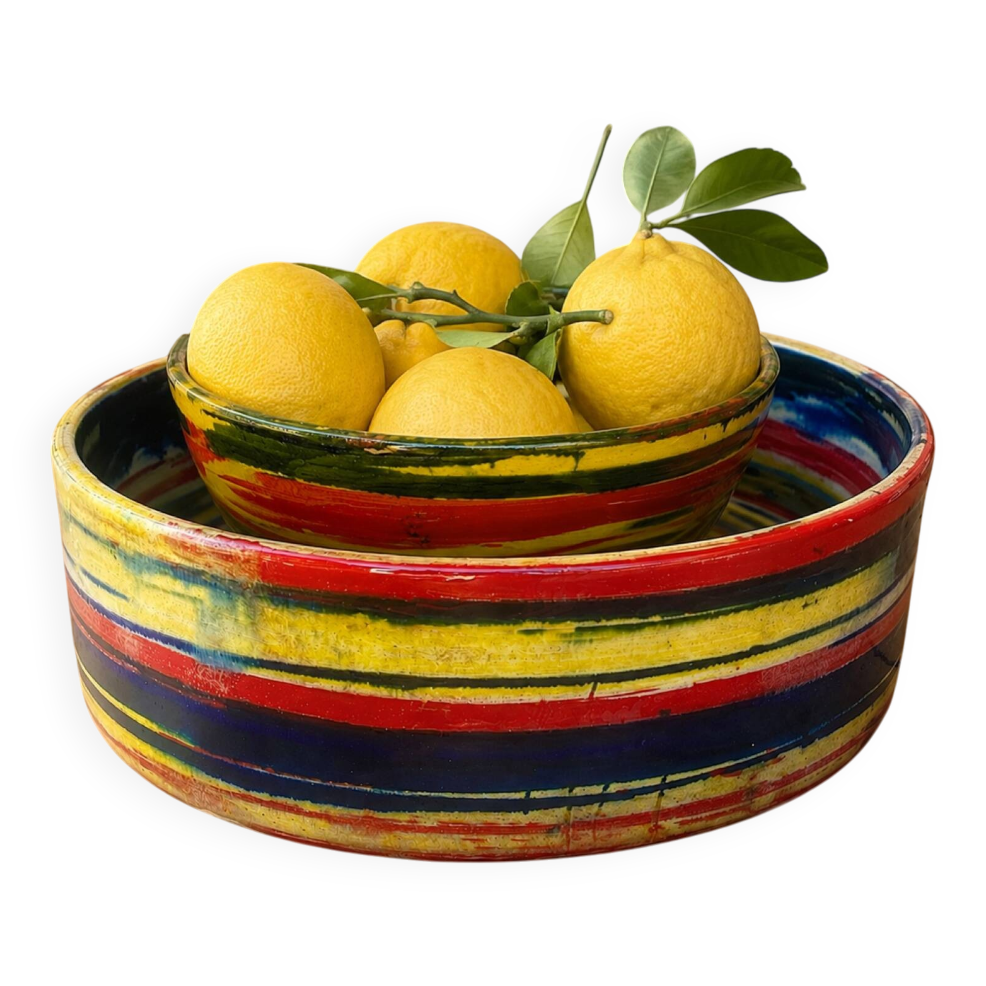 Large glazed terracotta centrepiece signed
