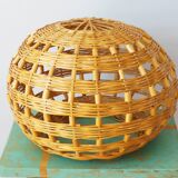 Bamboo ceiling lampshade, vintage