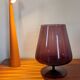 Purple smoked glass footed bowl – Scandinavian design spirit