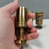 3 beautiful Danish designed candle holders in solid brass.
