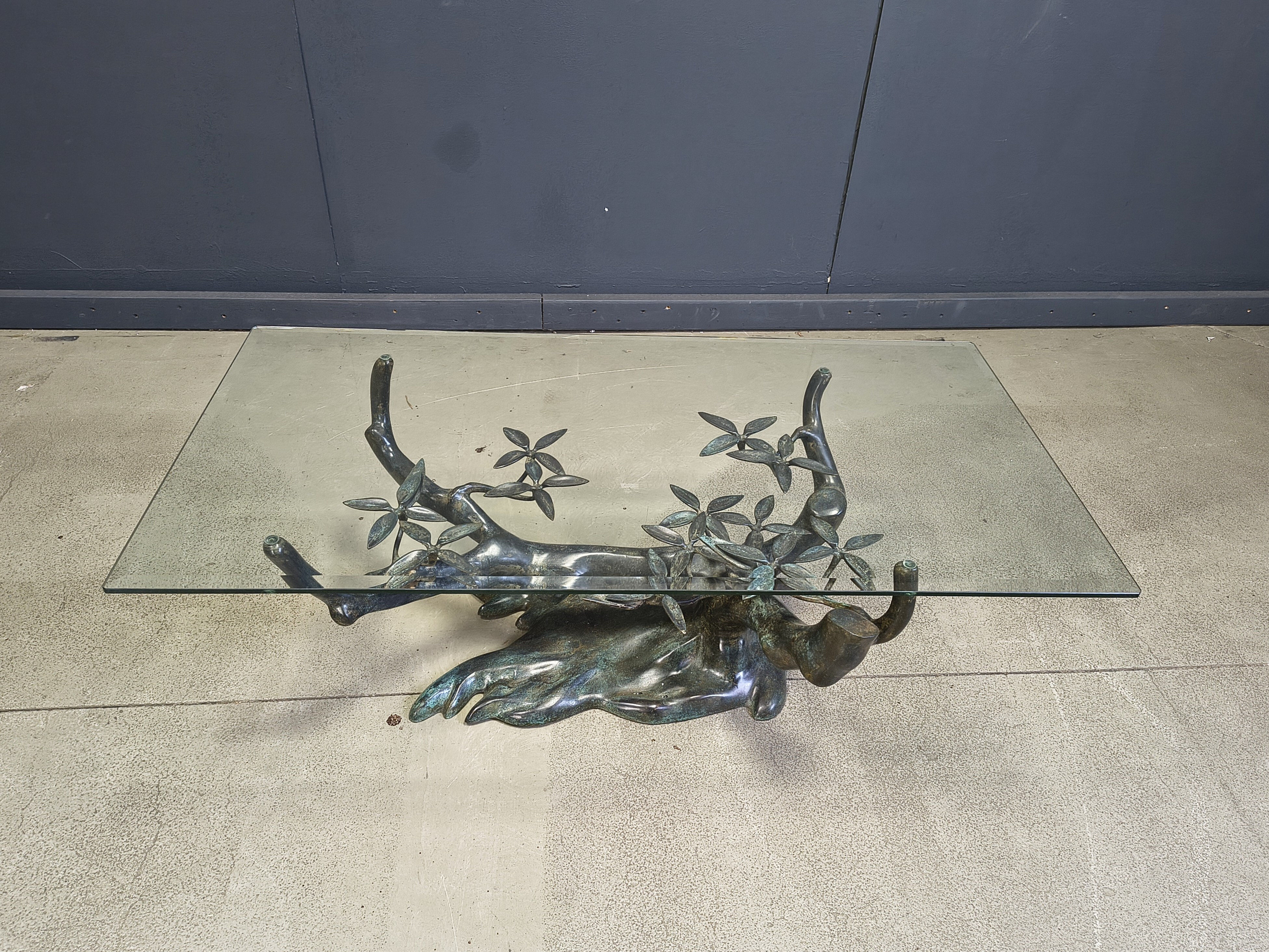 Vintage bonsai coffee table by Willy Daro, 1970s