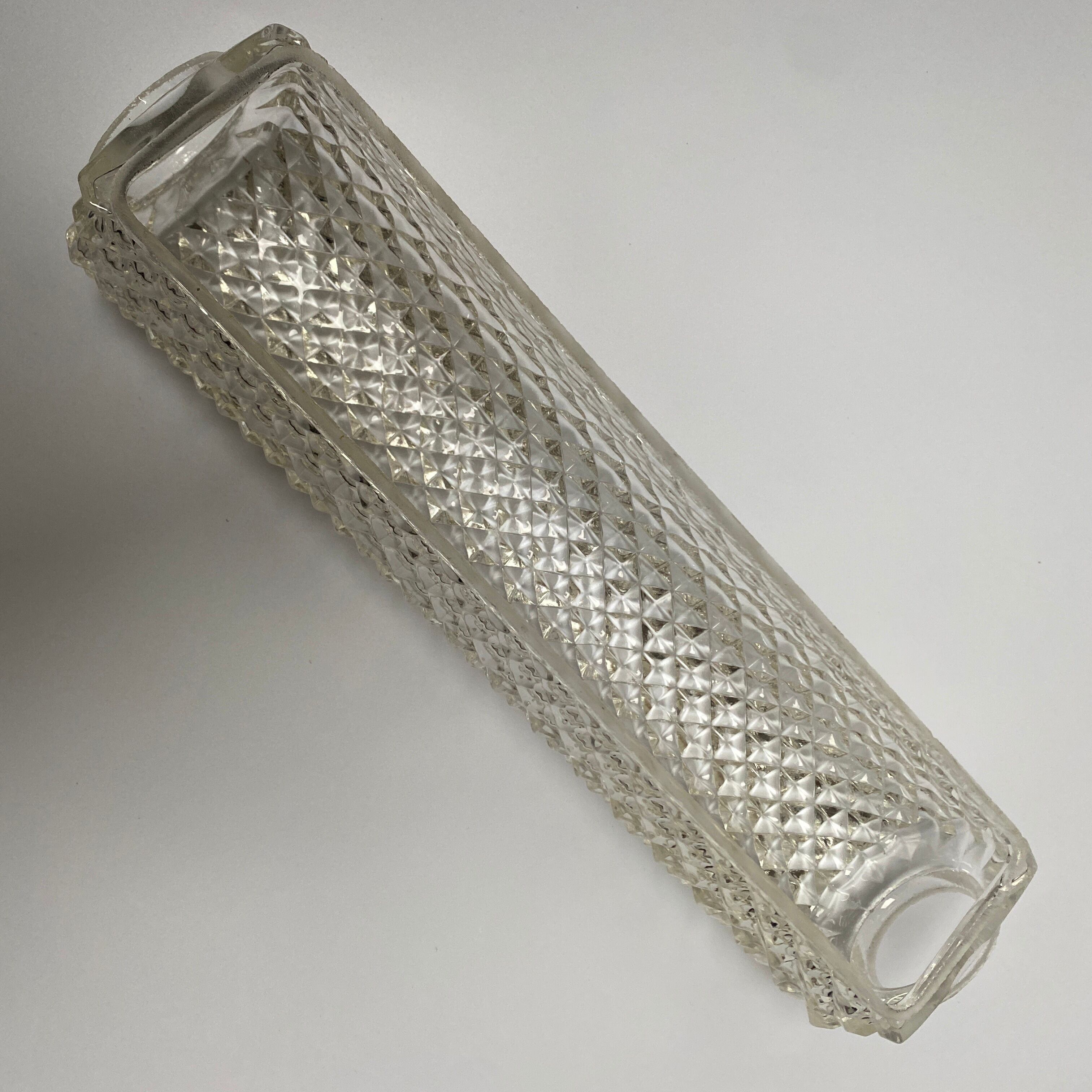 Vintage molded glass wall lamp