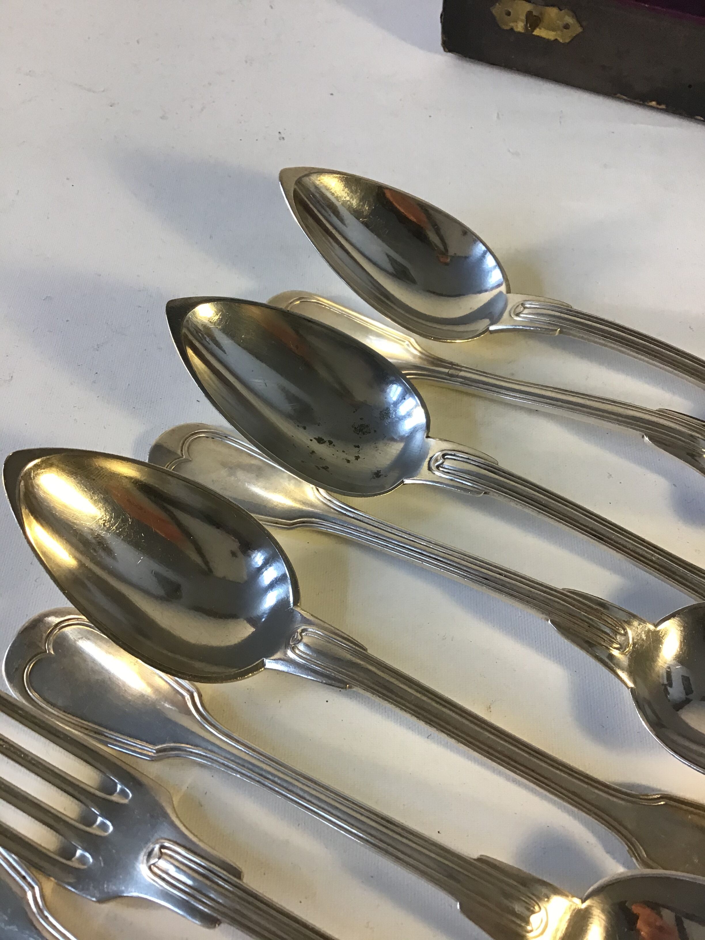 Lemaitre & Ridoux chinon silver metal cultery set