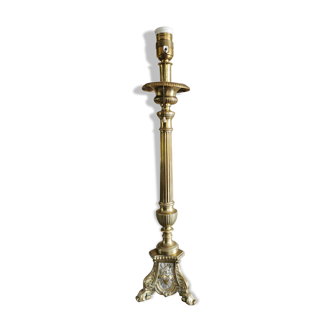 Brass tube lamp foot