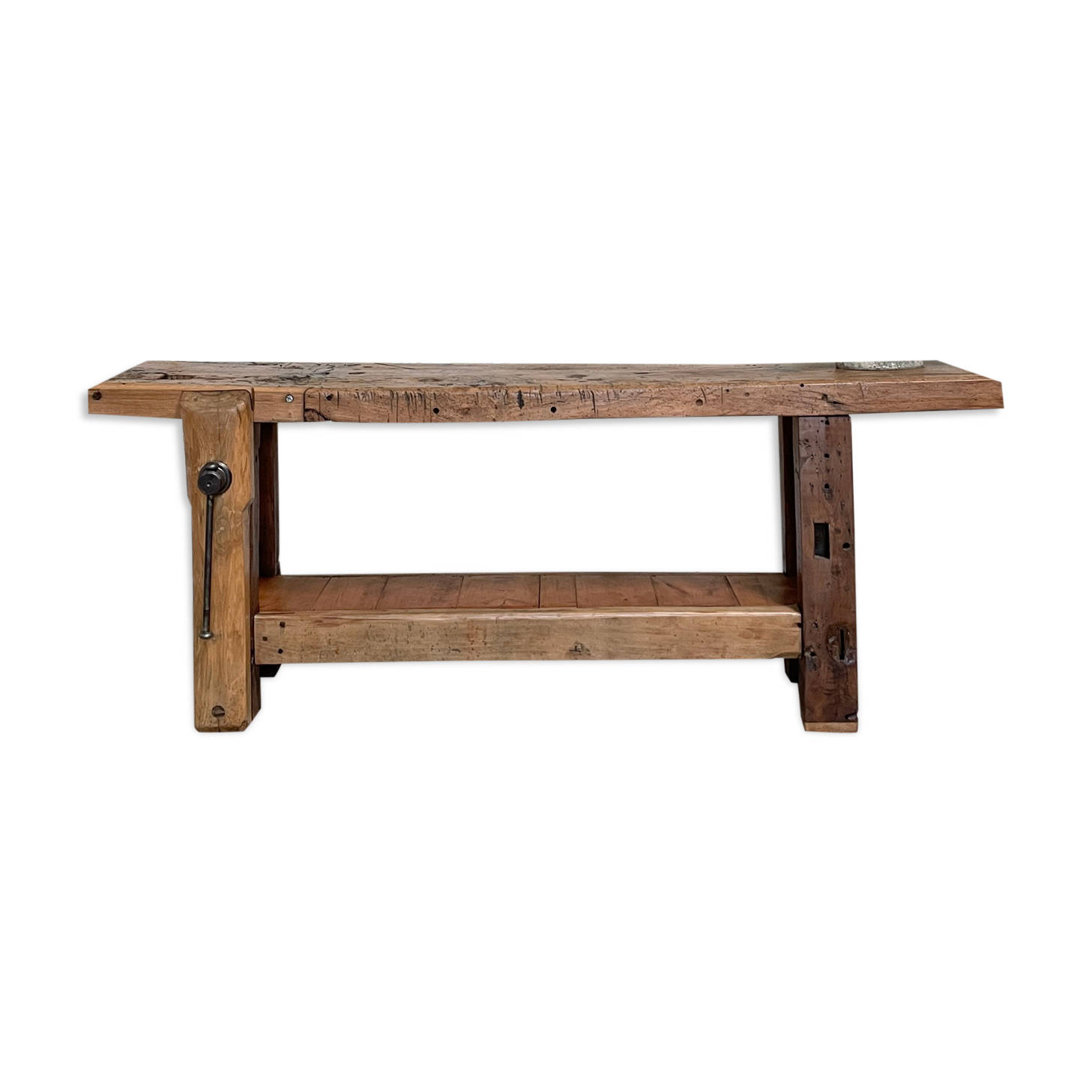 Solid wood carpenter's workbench