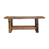 Solid wood carpenter's workbench