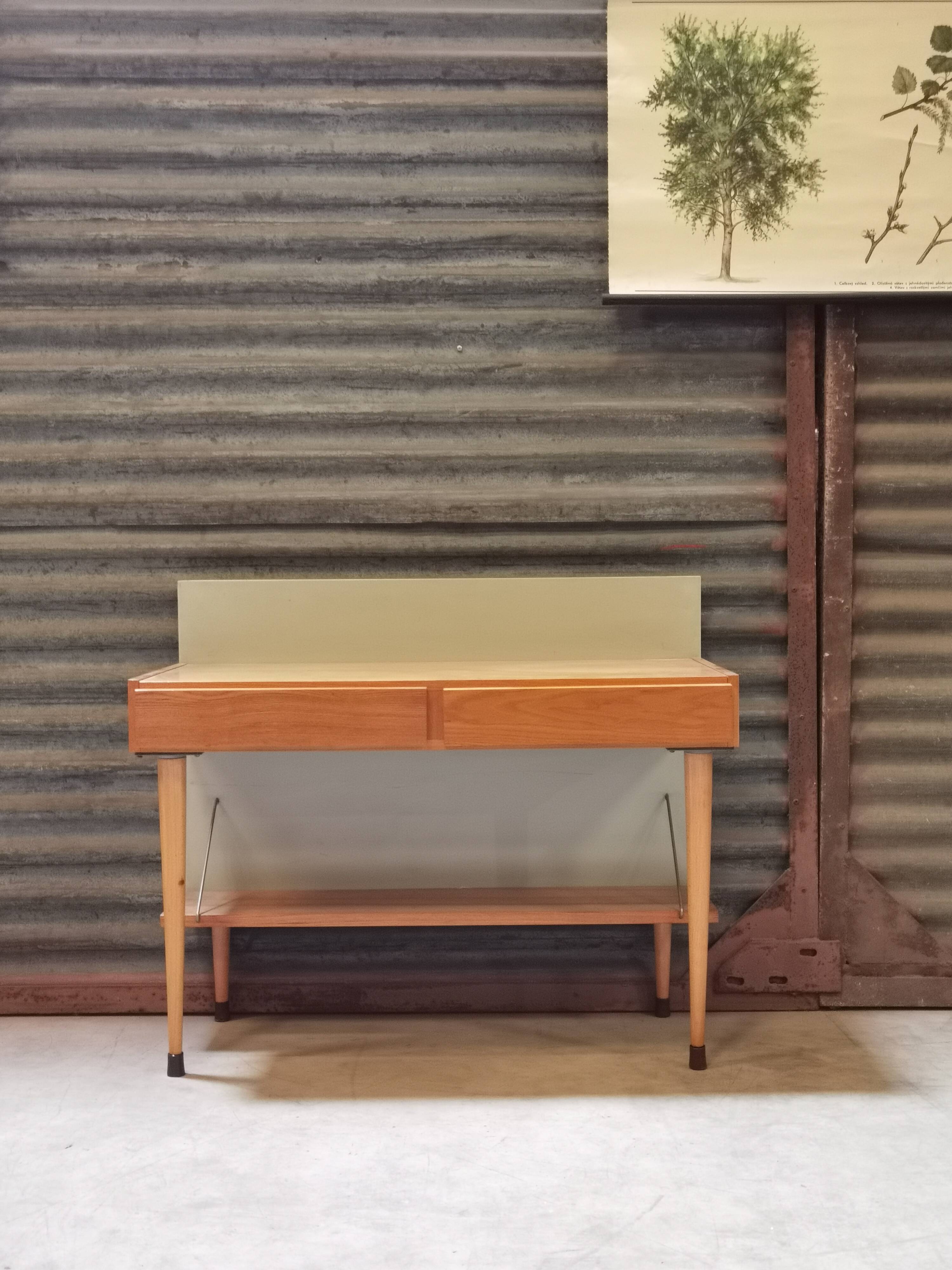 Entrance wall console or small Czech accent furniture year 70