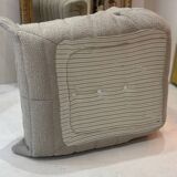 Togo Ligne Roset armchair by Michel Ducaroy in mocha, taupe, and beige bouclette