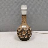 Small beautiful ceramic table lamp in earth colors.