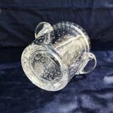 Ice bucket, thick bubbled glass, Schneider Paris