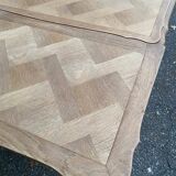 Louis XV extendable dining table, 20th century, renovated in solid oak, 245cm