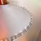 Suspension opaline cordon chanvre upcyclée