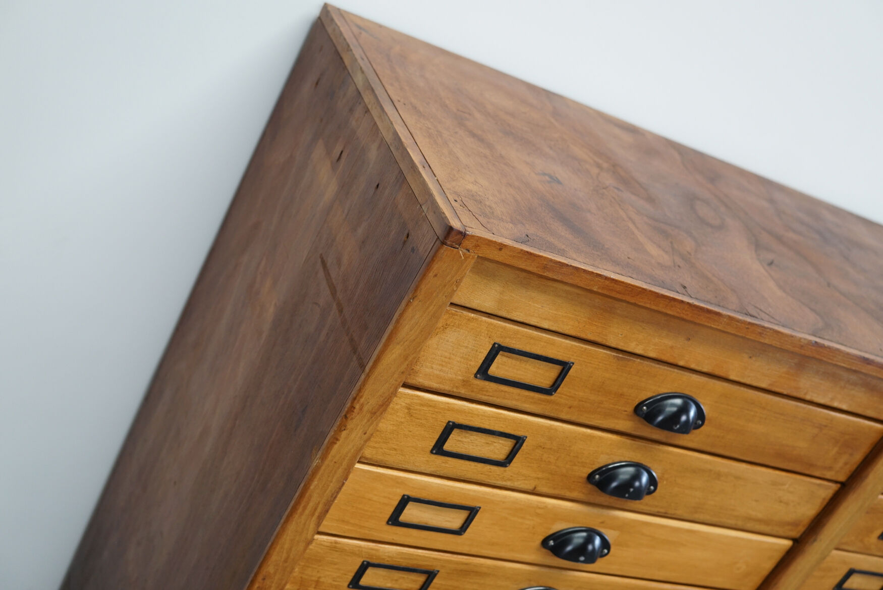 German beech apothecary cabinet, 1930s