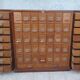 Apothecary or trade cabinet in fir with 53 drawers.