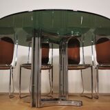 Dining room table and 6 chairs by Alessandro Alpizzi, 1970s, Set of 7