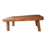 Coffee table pine feet compass vintage 70-80s