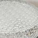 Round wall light or ceiling light with transparent glass from the 1970s.