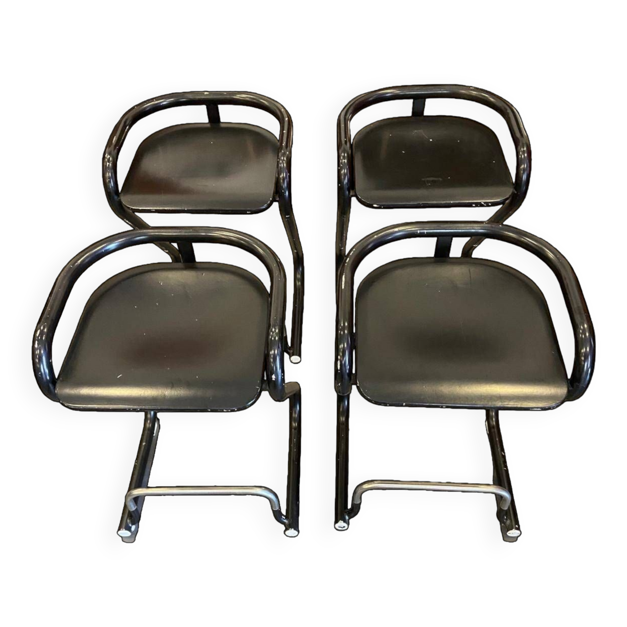 4 Börge Lindau stools - 1970s - Sweden