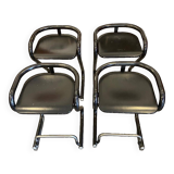 4 tabourets Börge Lindau - années 70 - Suède