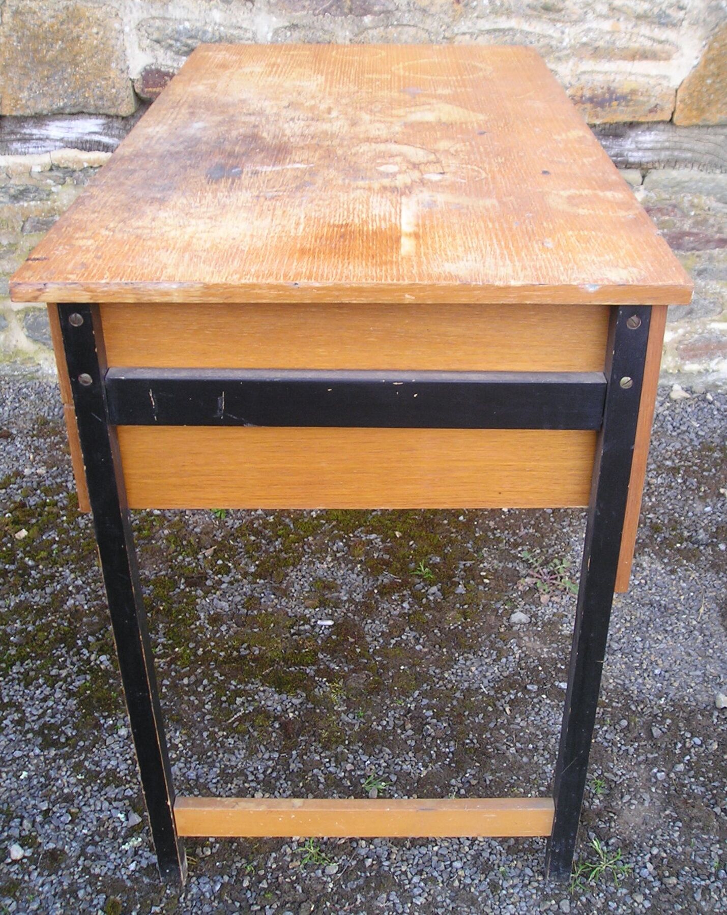 Wood and metal desk from the 60s/70s