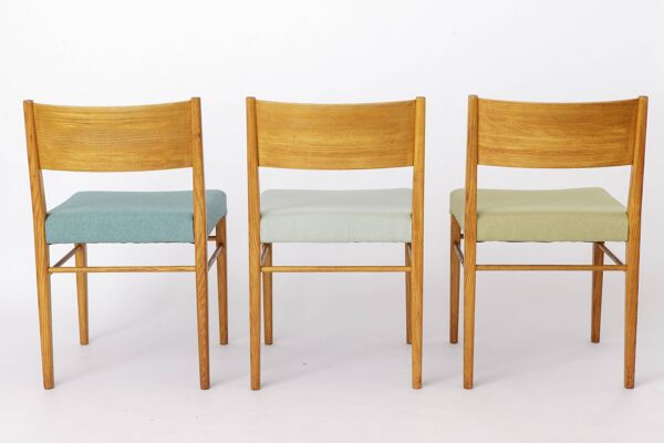 Ensemble de 6 chaises de salle à manger vintage en hêtre, Allemagne années 1970, chaises en bois restaurées.