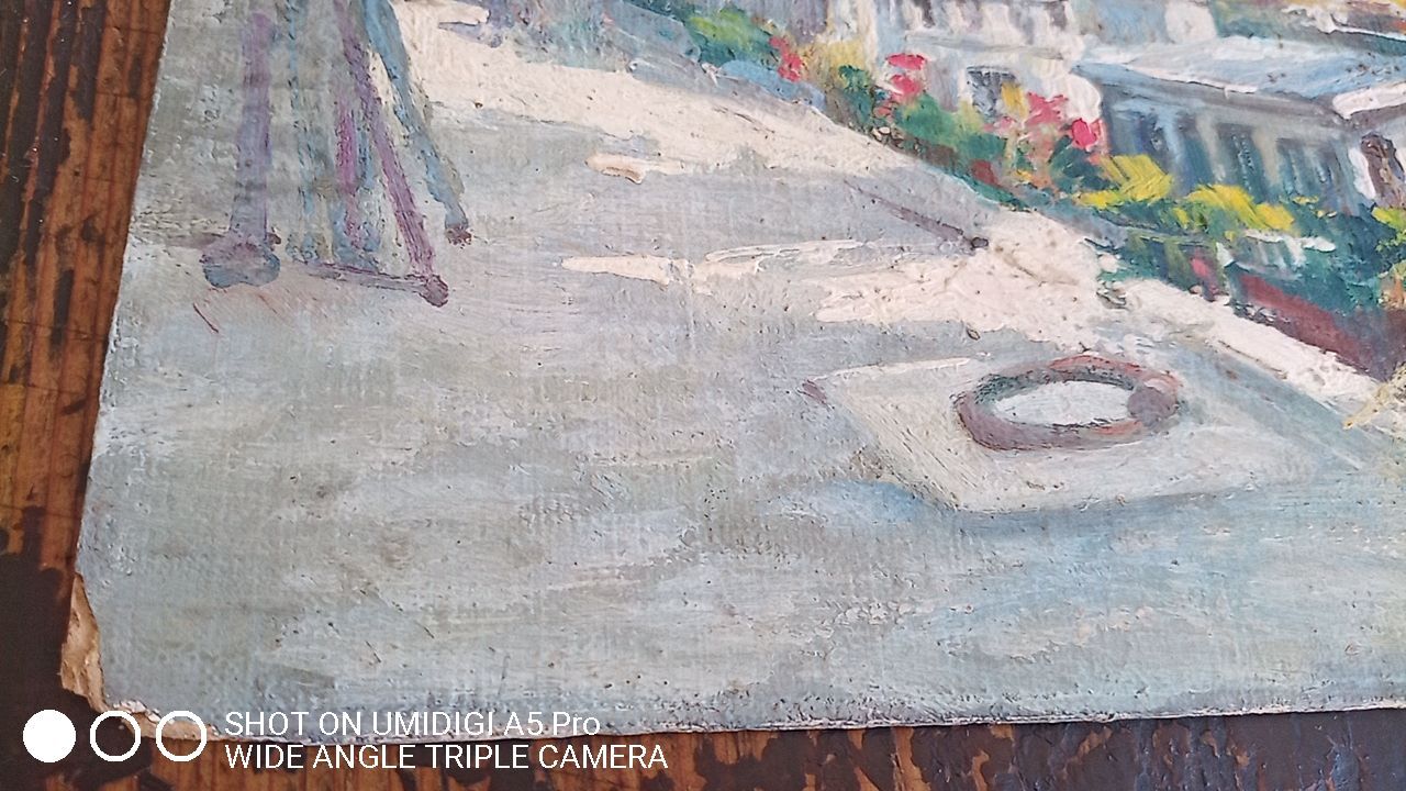 Edouard Leverd (1881-1950) oil on cardboard - 35 x 27 cm - bridge in Paris 1937