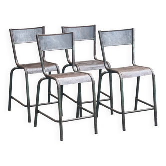 Set of 4 industrial style stools