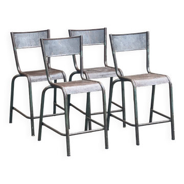 Set of 4 industrial style stools