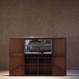 Vintage walnut bar/sideboard, Germany 1980s