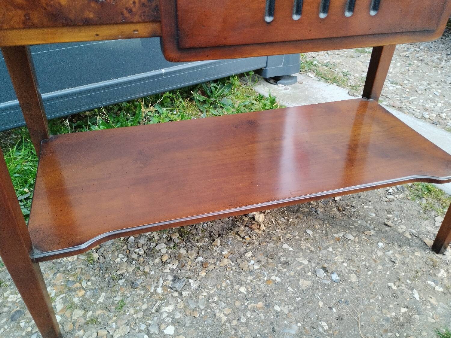 Bedside console old marble top Louis XVI style