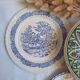 Hand-painted artisanal flat plates