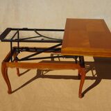 Coffee table, rises and opens, inspired by Albert Ducrot.