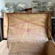 Wicker bag Gaigneur, coated canvas and leather marked JG