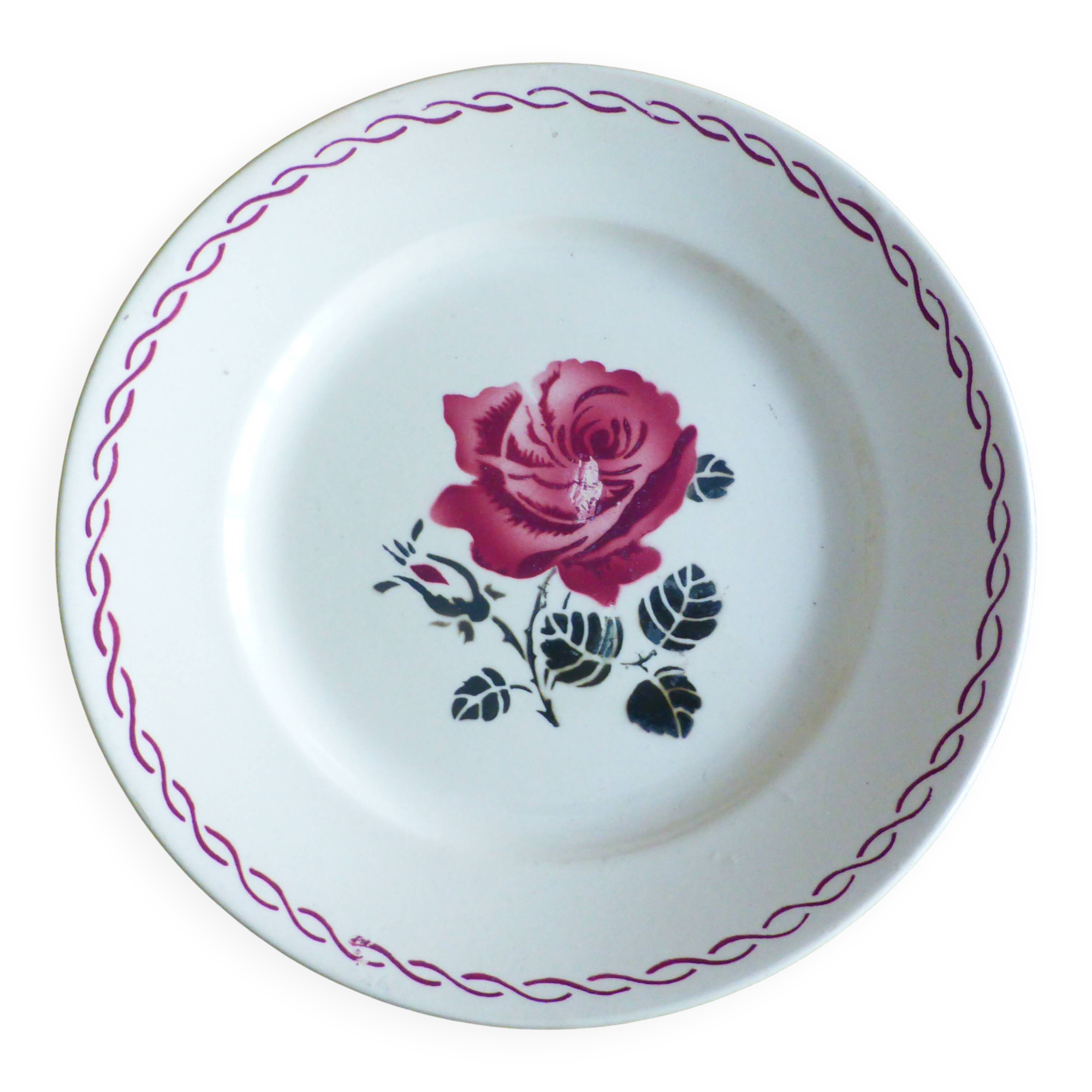 1 vintage Badonviller dinner plate, Germaine pattern 221232