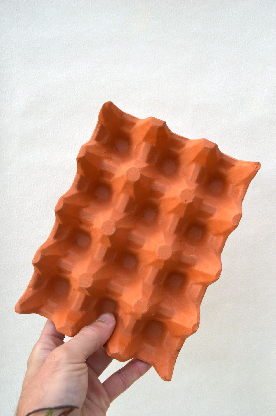 Terracotta clay egg tray