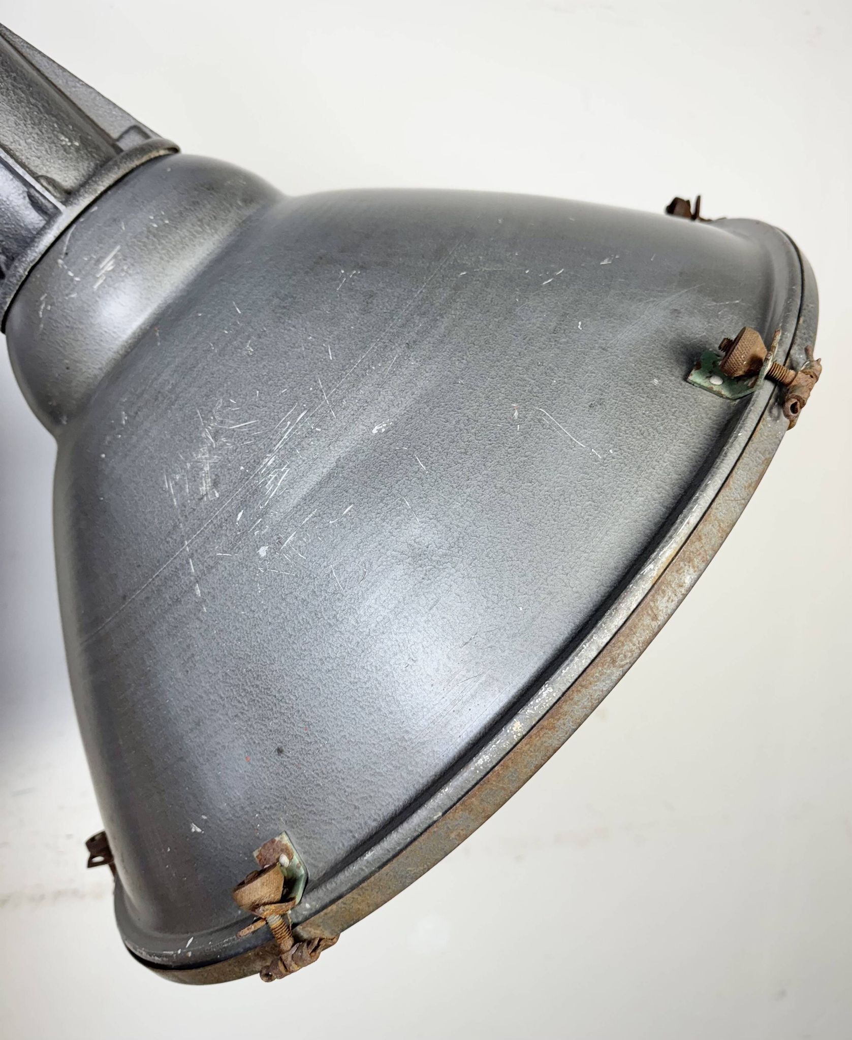 Large Vintage Industrial Aluminium Factory Wall Spotlight, 1970s