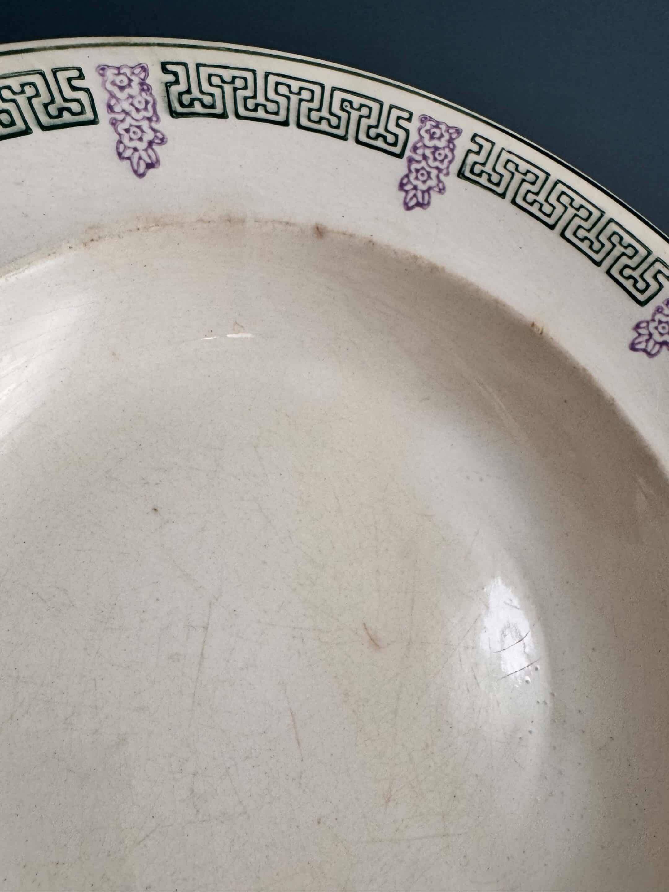 Set of 12 soup plates 1900 “Janina” Longwy