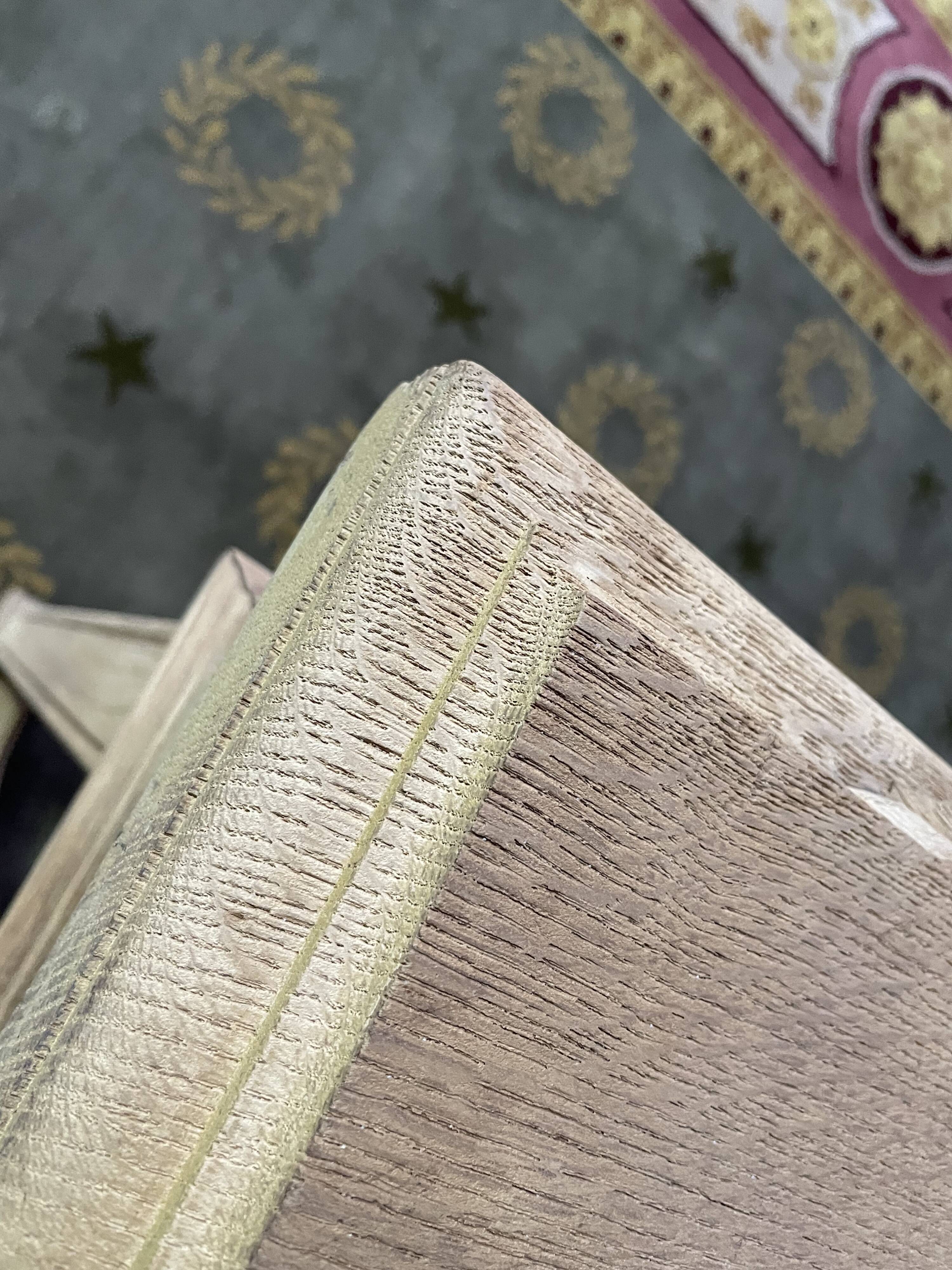 Flat desk with solid oak Henri II aero gummed